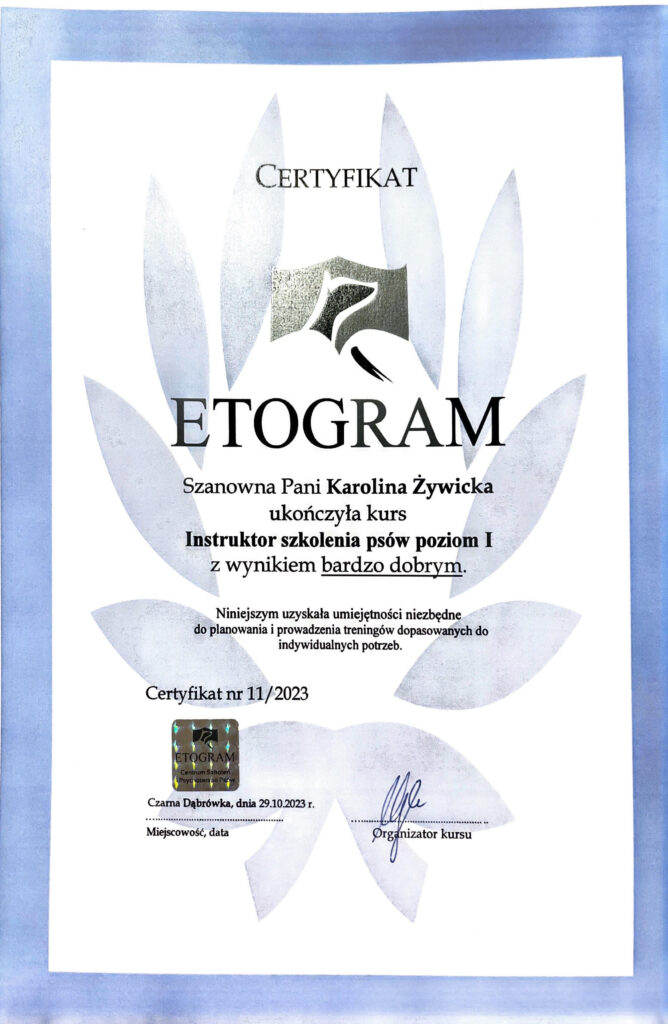 Etogram instruktor